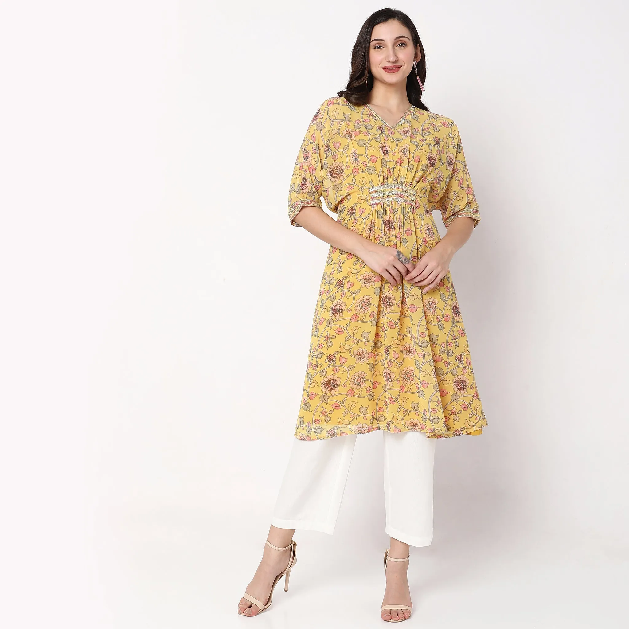 Relaxed Fit Kalamkari Kurta