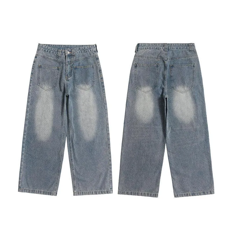 Retro Summer Loose Wide Leg Jeans for Men - Casual and Comfortable Denim Pants