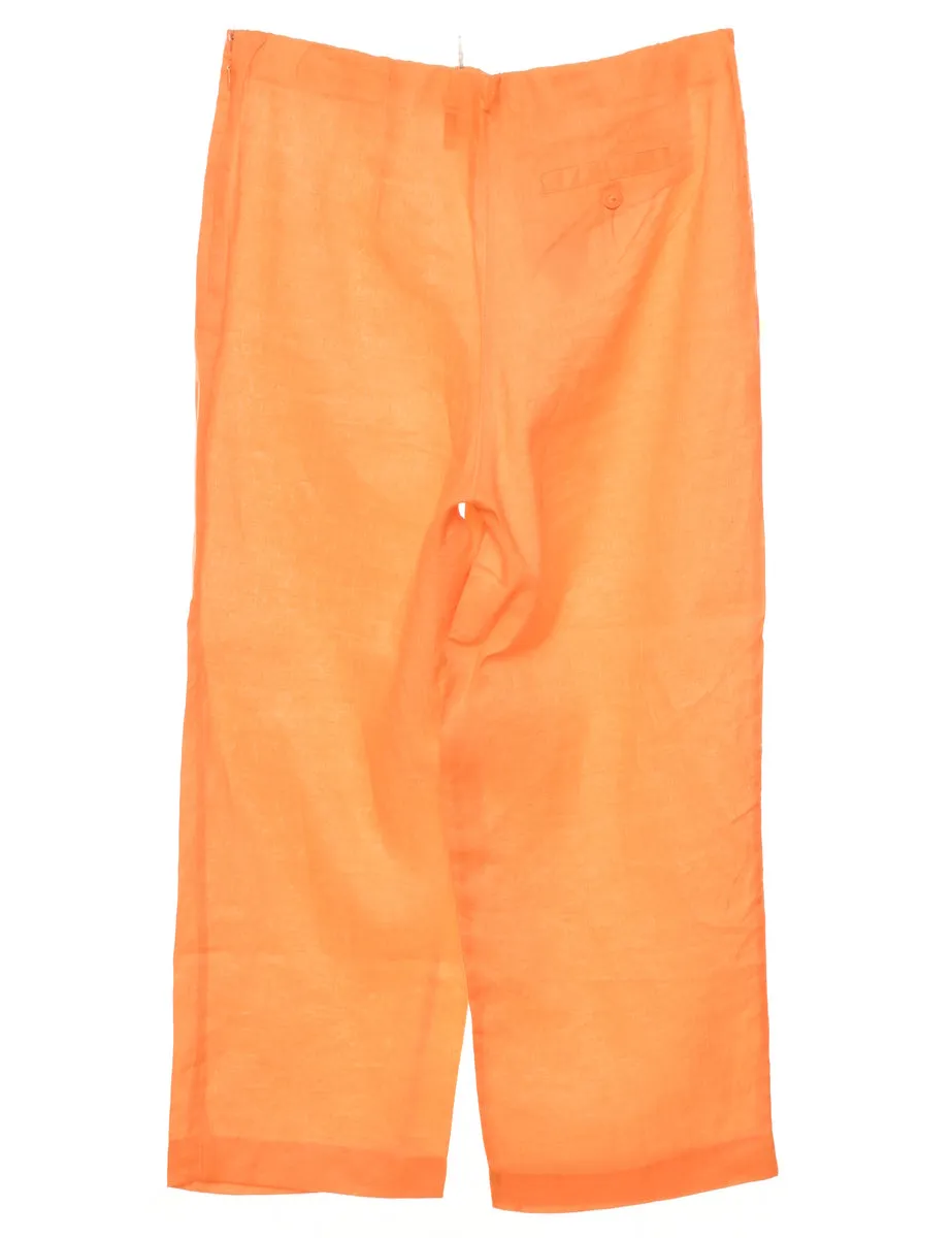 Sag Harbor Orange Wide Leg Trousers - W30 L24