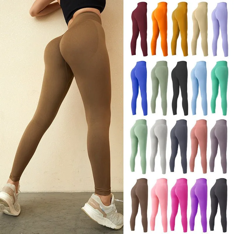 Seamless Leggings Yoga Pants Tummy Control Workout Running Tights For Women