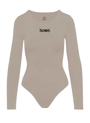 Simple Life Scoop Neck Bodysuit (Long Sleeve) - Taupe