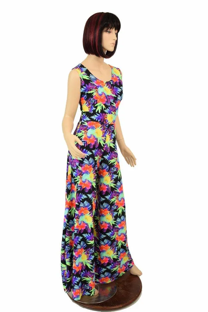 Sonic Bloom UV Wide Leg Jumpsuit