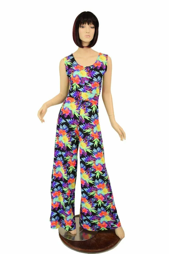 Sonic Bloom UV Wide Leg Jumpsuit