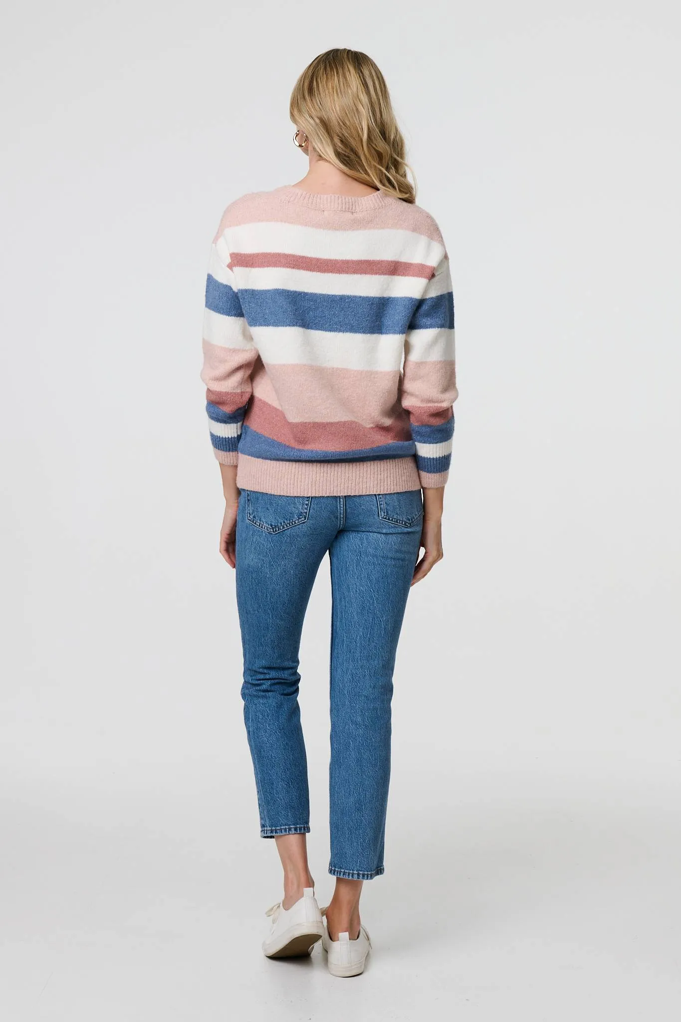 Striped Long Sleeve Relaxed Jumper