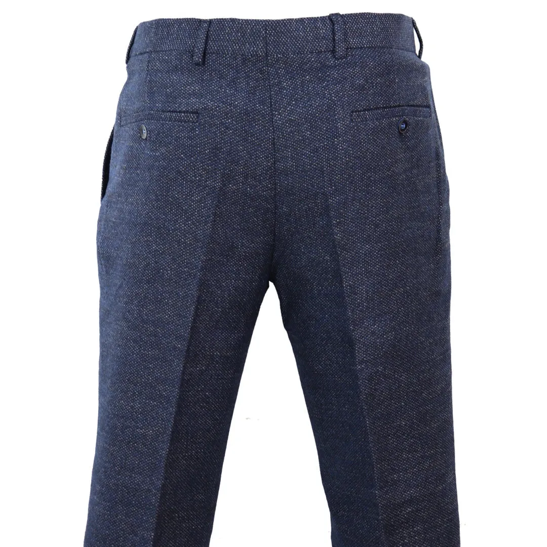 STZ30 - Men's Blue Tweed Trousers