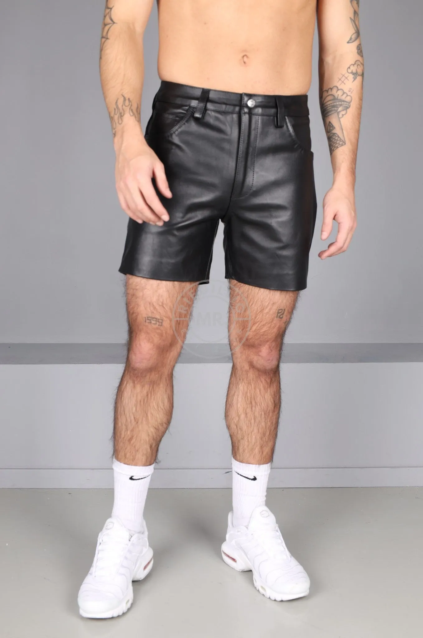 The New Black Leather 5 Pocket Short