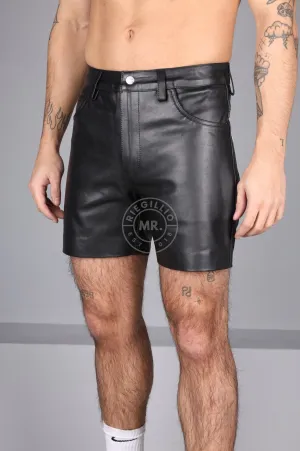 The New Black Leather 5 Pocket Short