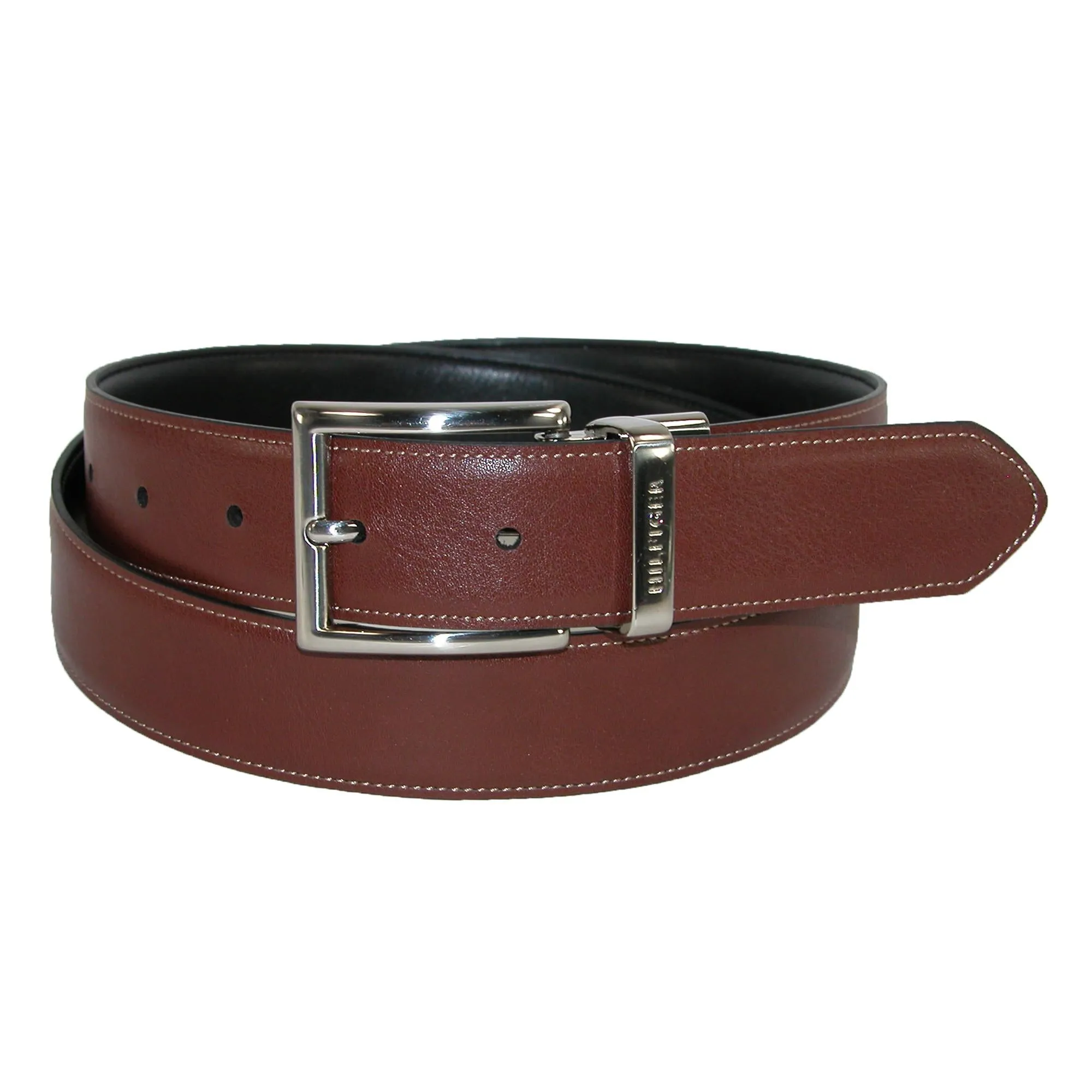 Tommy Hilfiger Men's Feather Edge Reversible 32mm Belt