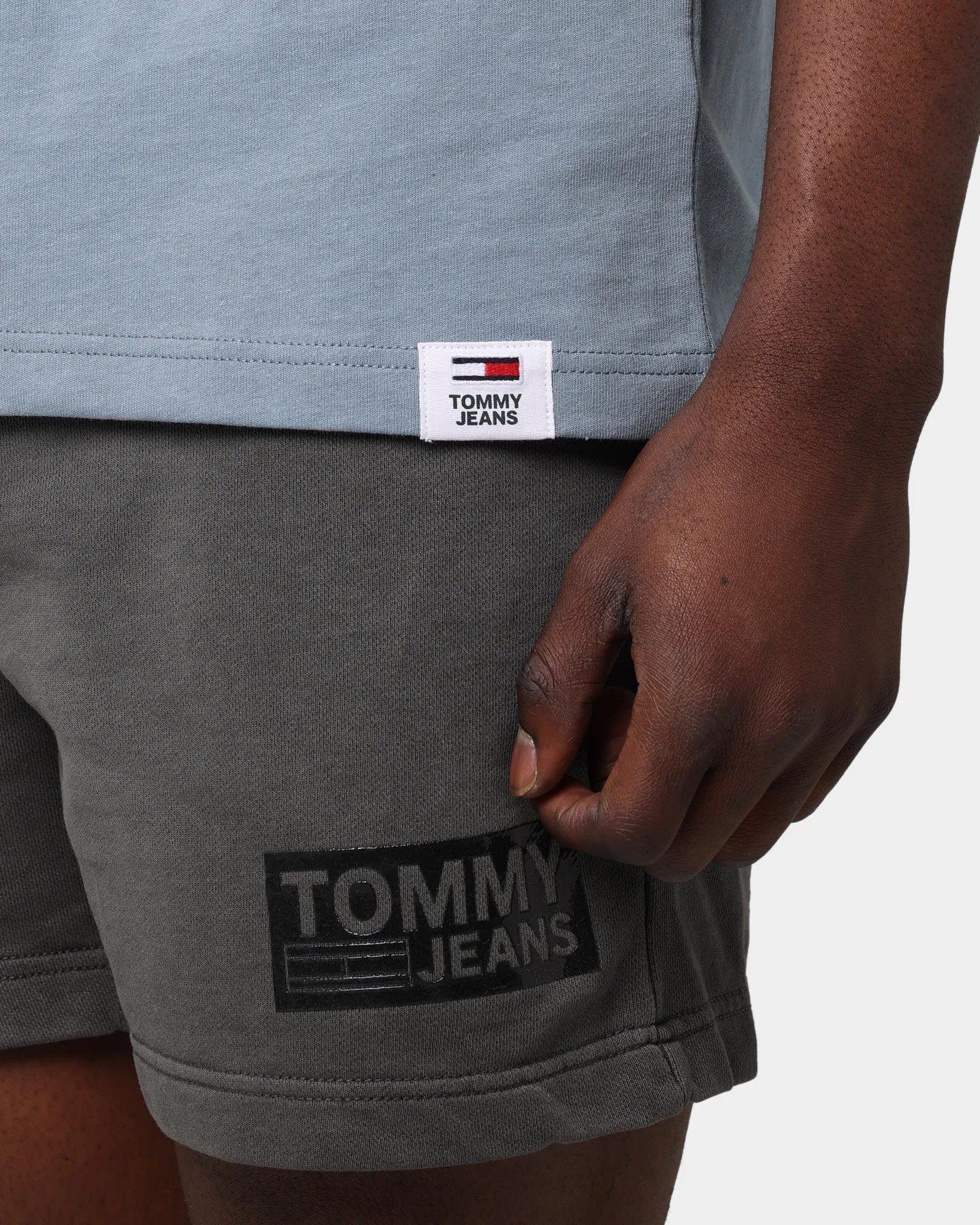 Tommy Jeans Neutral Colour Block T-Shirt Cinder Blue/Multi