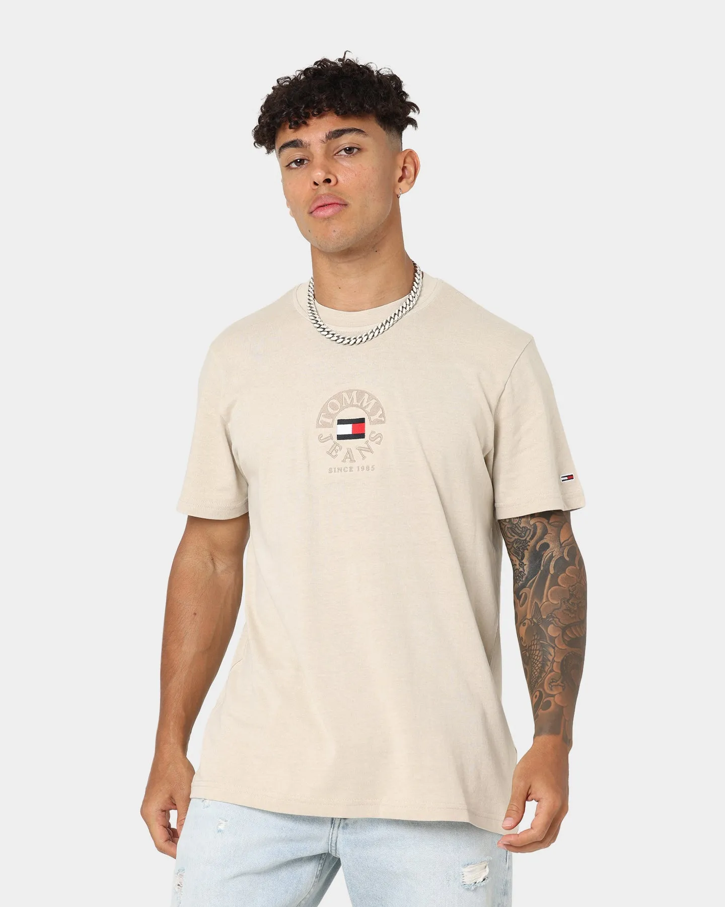 Tommy Jeans Timeless Circle T-Shirt Savannah Sand