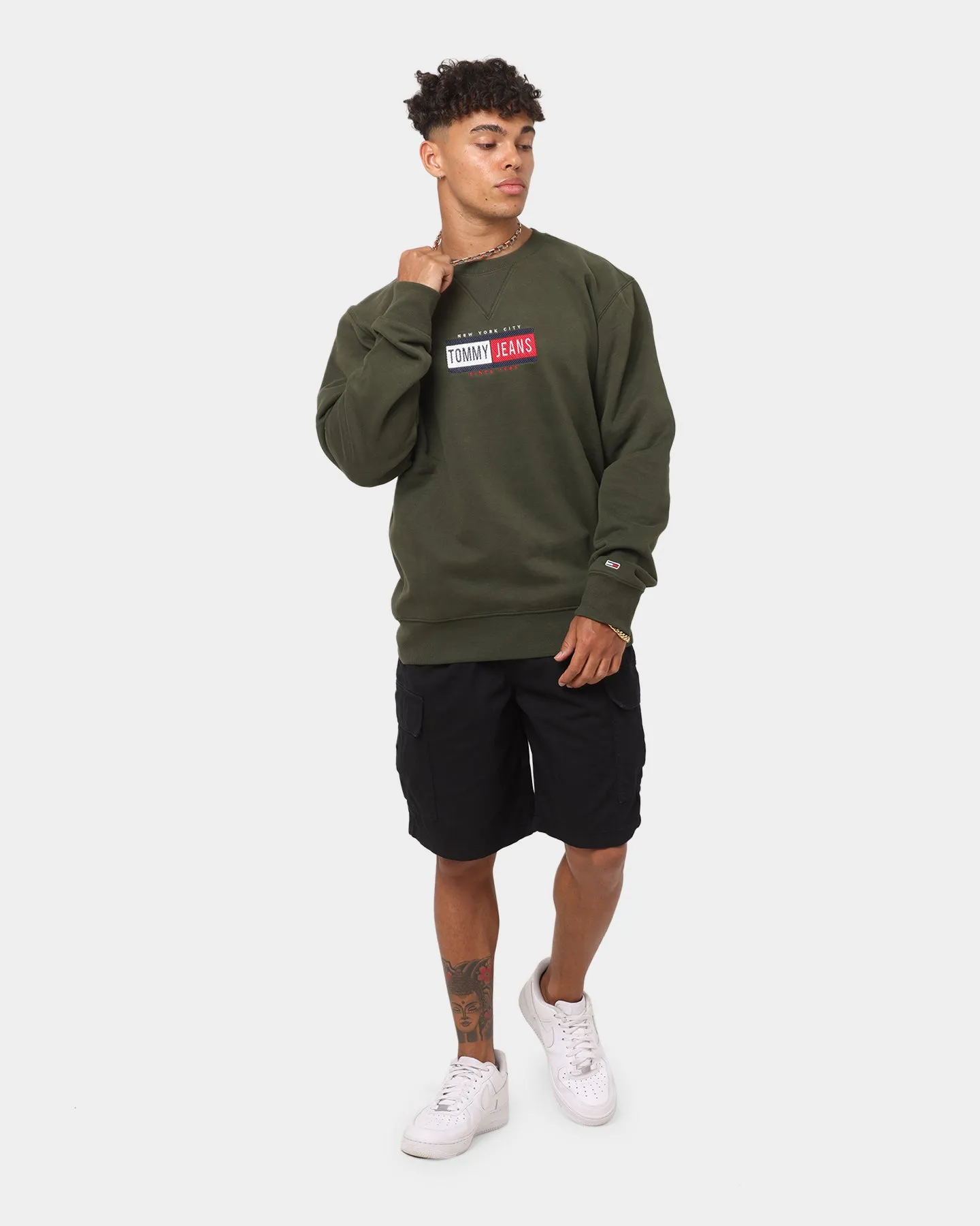 Tommy Jeans Timeless Crewneck Dark Olive