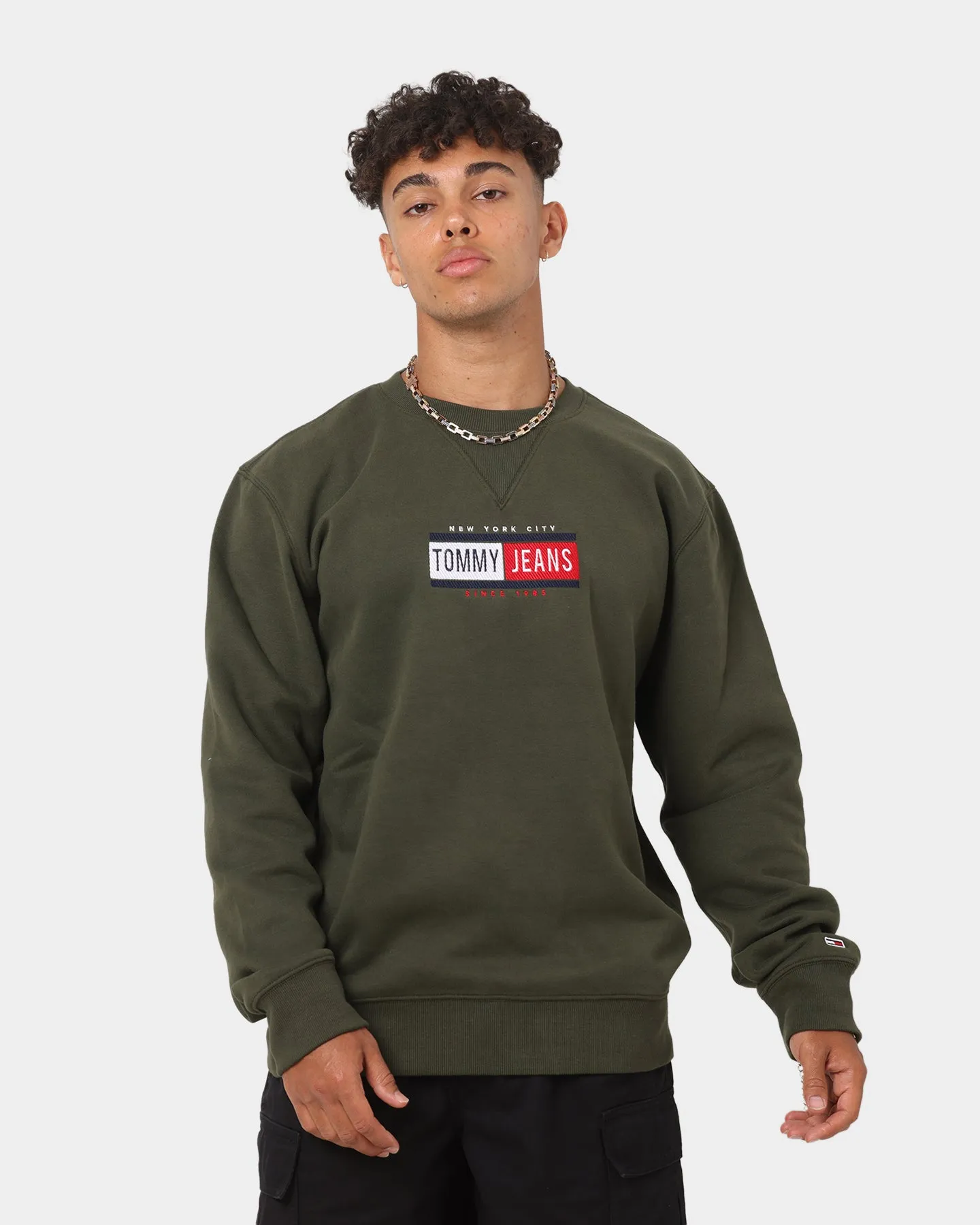 Tommy Jeans Timeless Crewneck Dark Olive