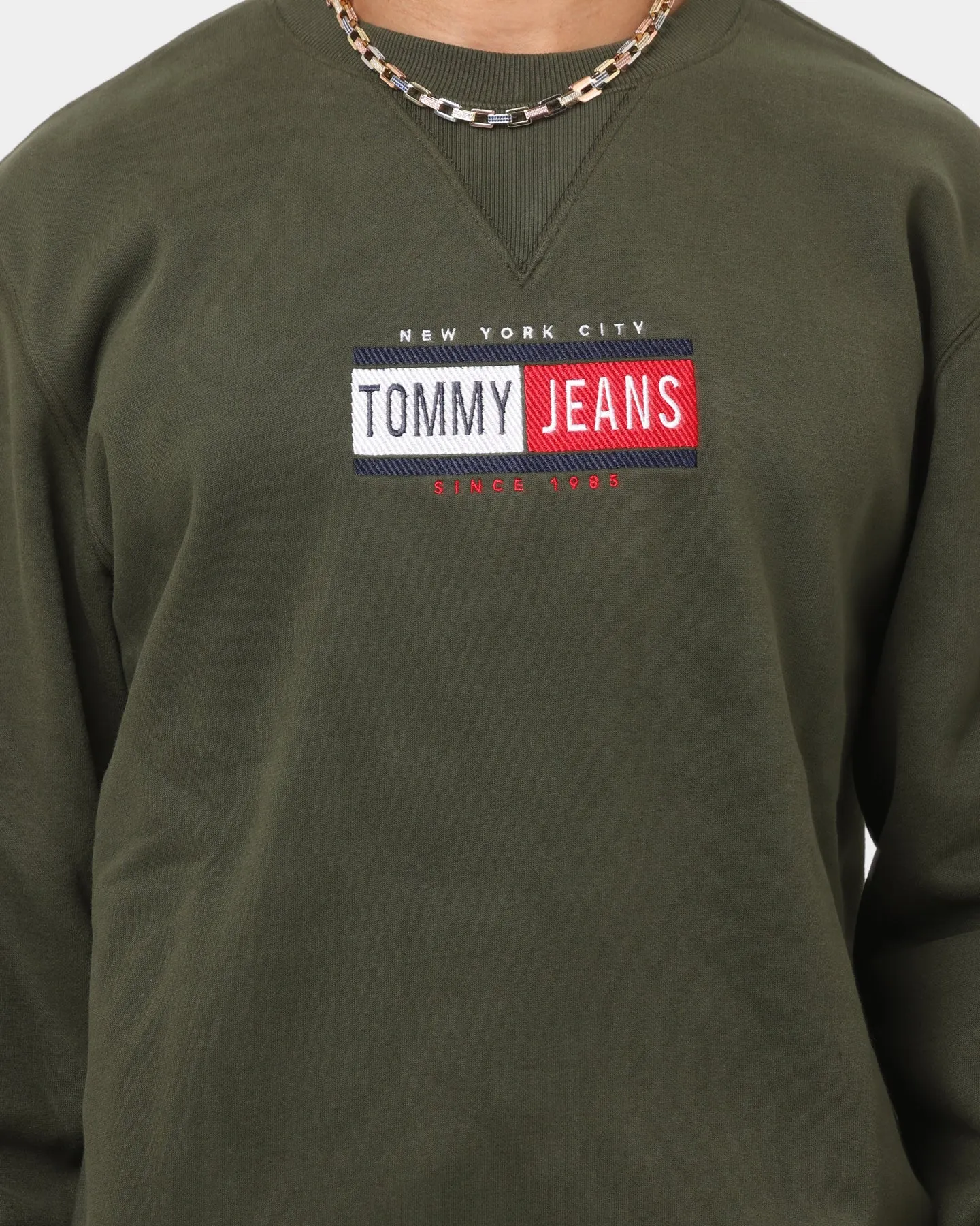 Tommy Jeans Timeless Crewneck Dark Olive