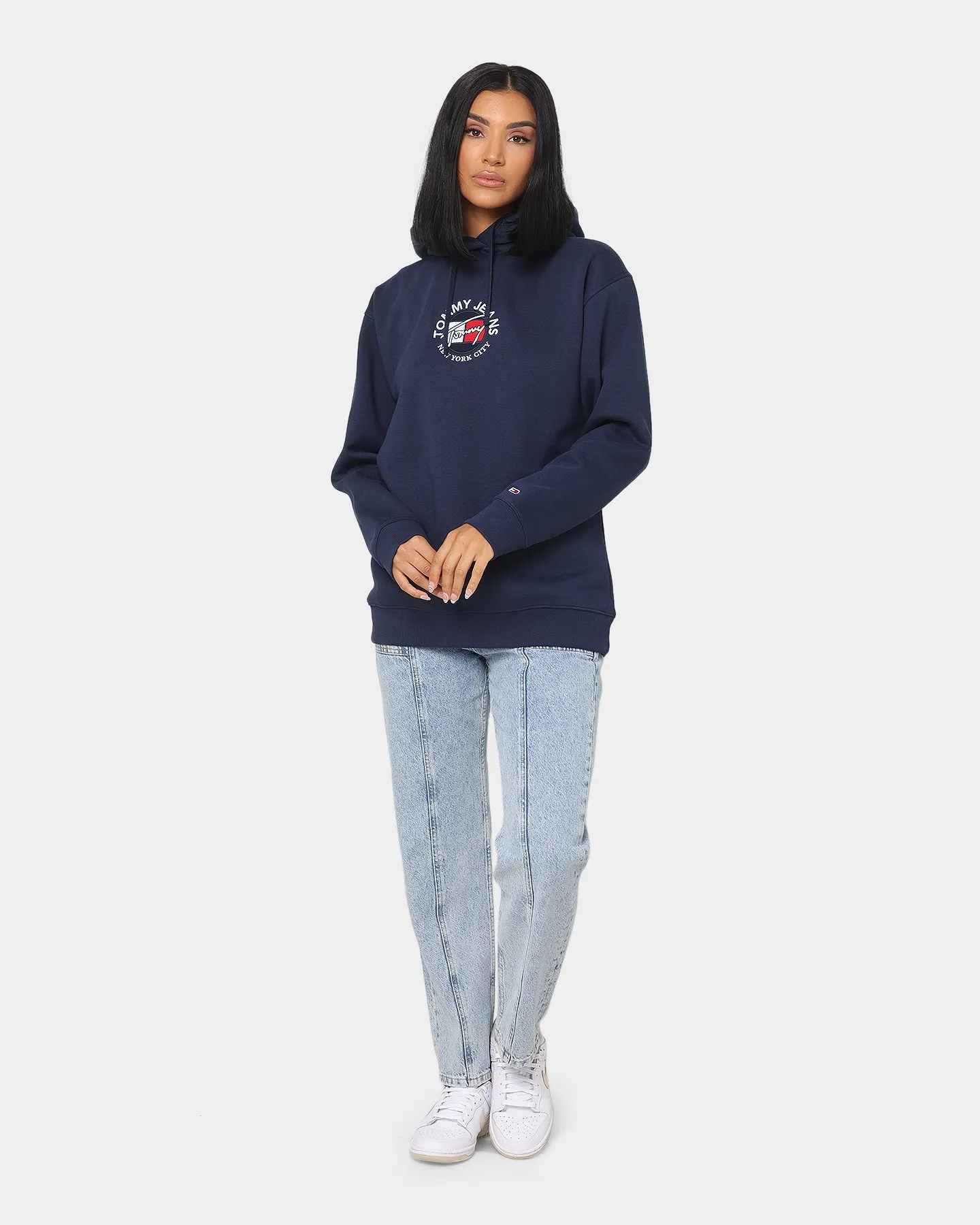 Tommy Jeans Women's Relaxed Timeless Logo Hoodie Twilight Navy