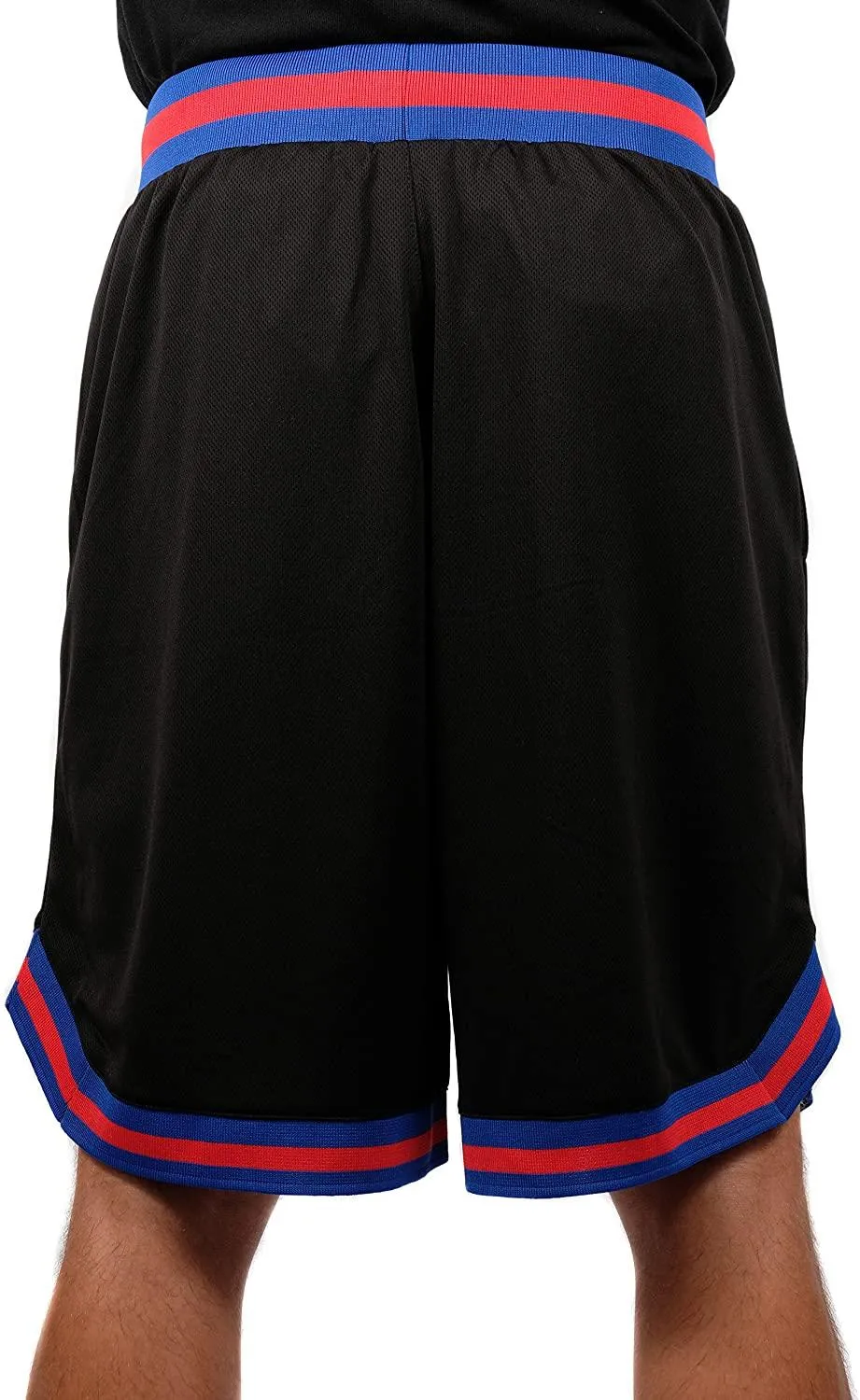 Ultra Game NBA Official Men’s Active Knit Basketball Training Shorts - Unisex, Philadelphia 76ers, Black|Philadelphia 76ers