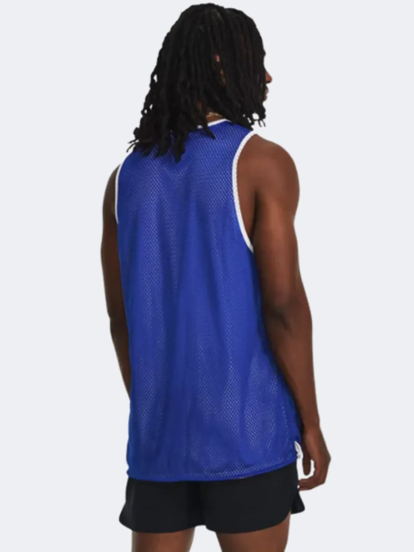 Under Armour Baseline Reversible Men Basketball T-Shirt Royal/White