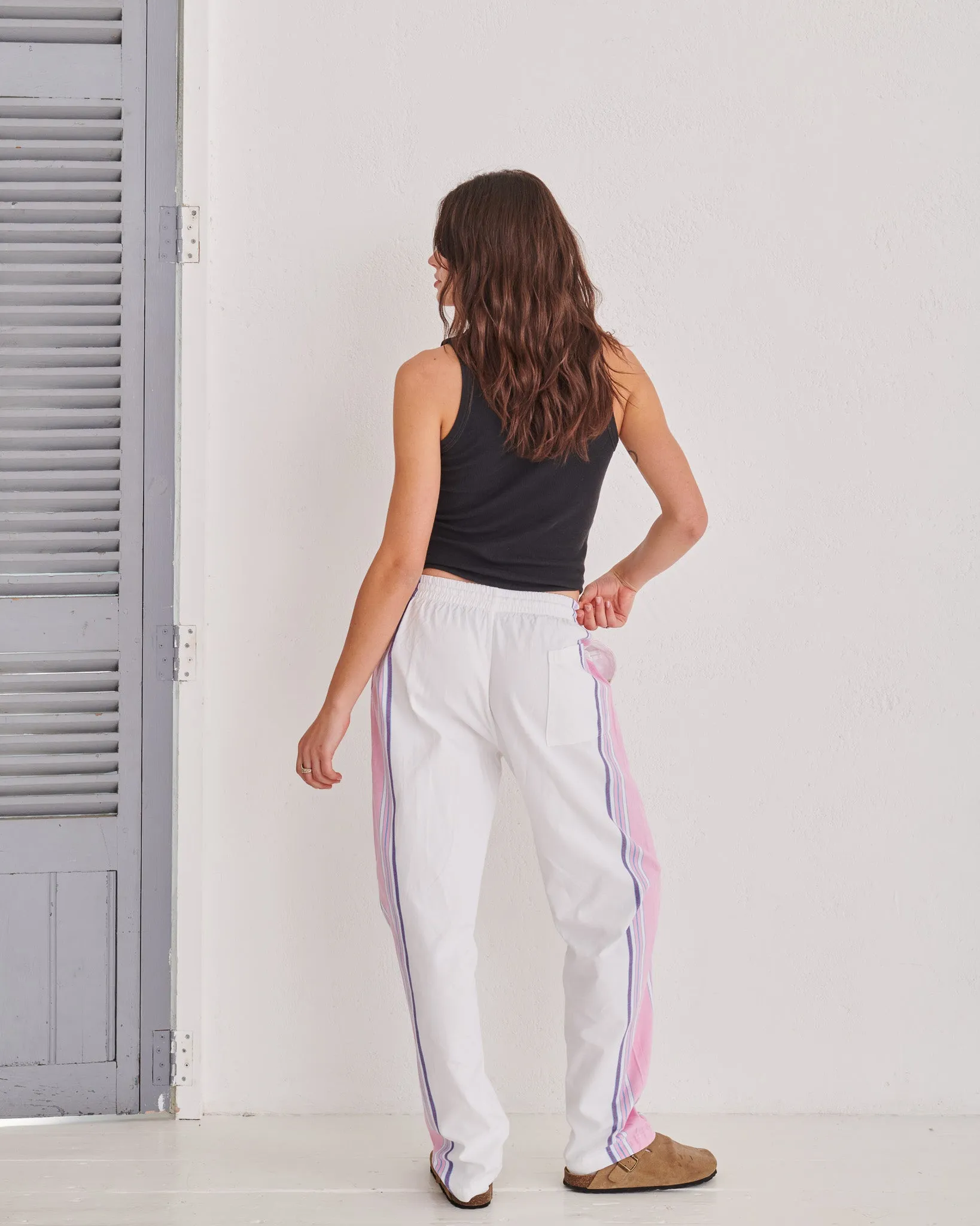 White & Pink Classic Lounge Pants