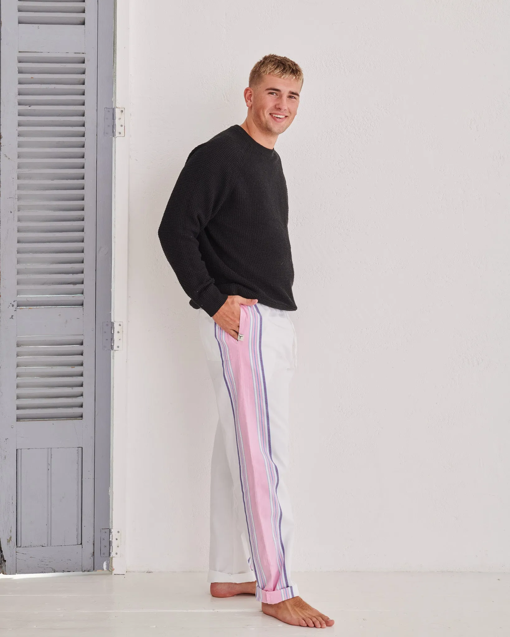 White & Pink Classic Lounge Pants