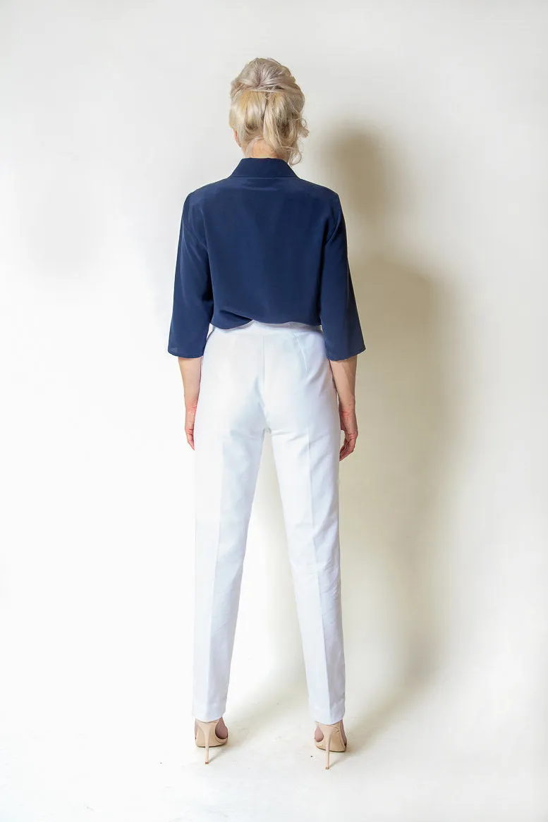 White Cotton Trousers