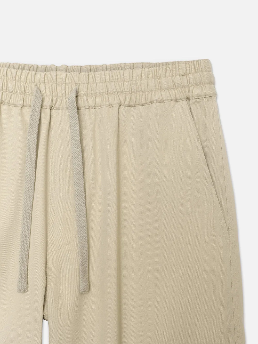 Wide Leg Cargo Pants -- Smoke Beige