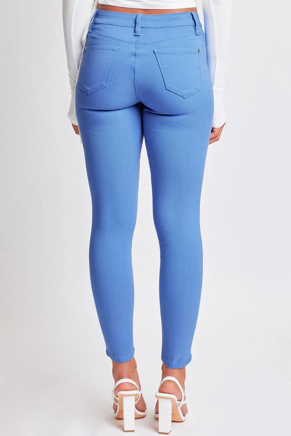 YMI Jeanswear Hyperstretch Mid Rise Skinny Pants Blue