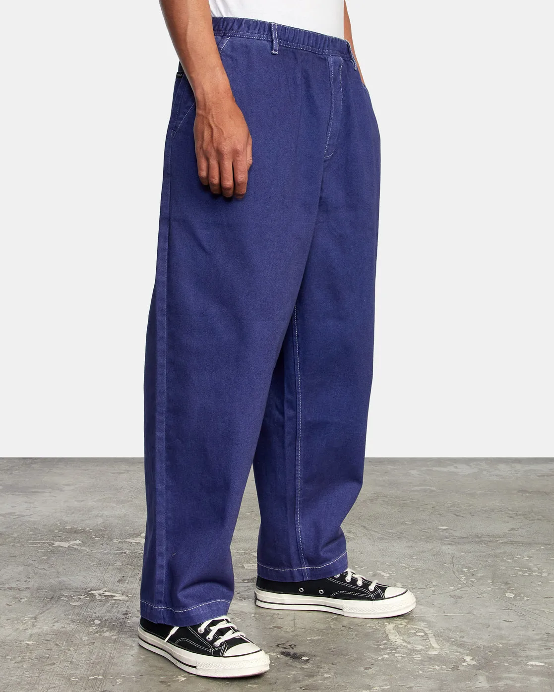 Zach Allen Elastic Waist Denim Jeans - Purps