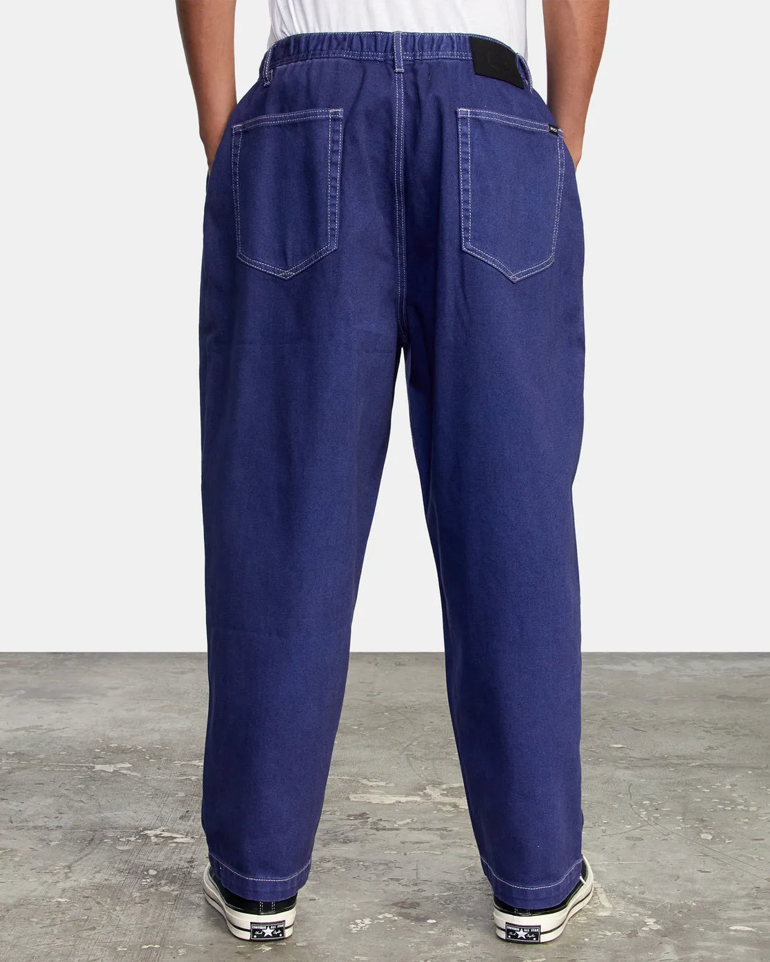 Zach Allen Elastic Waist Denim Jeans - Purps